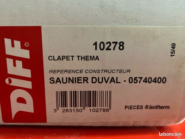 CLAPET THEMA pour chaudière