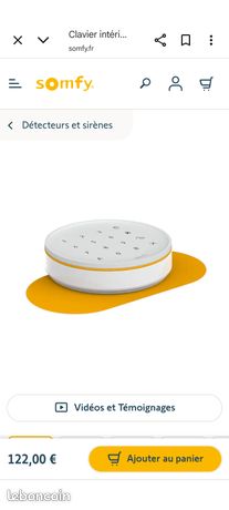 Clavier à code Somfy ref 1875257