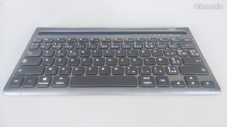 Clavier bluetooth rechargeable + support tablette smartphone