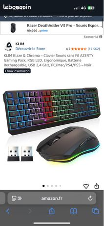Clavier souris klim sans fil