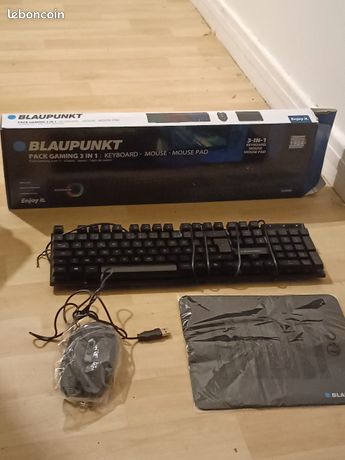 Clavier led avec souris led et tapis de souris