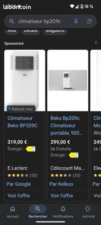 Climatiseur Beko BP209c