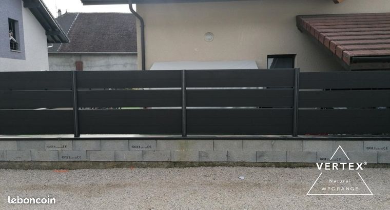 Clôture bois composite & aluminium