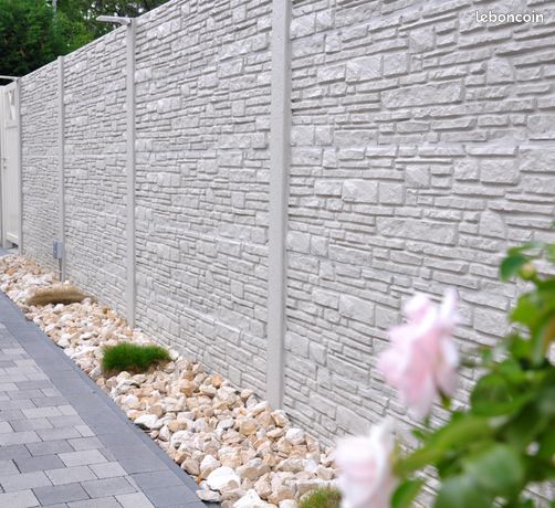 Clôture, palissade, mur plaques béton décoratives