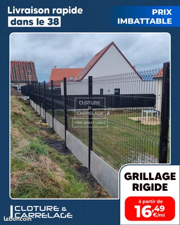 Clôture rigide extérieure anthracite