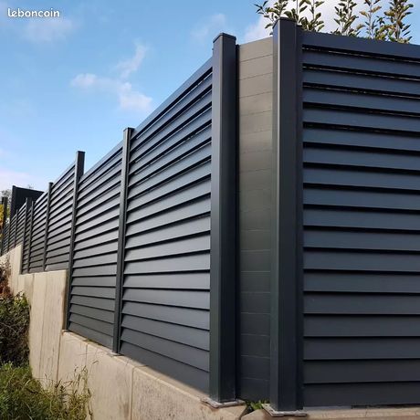cloture aluminium ral7016 persienne