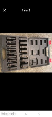 Coffret 16 douilles longue du 10 au 32 mm neuf