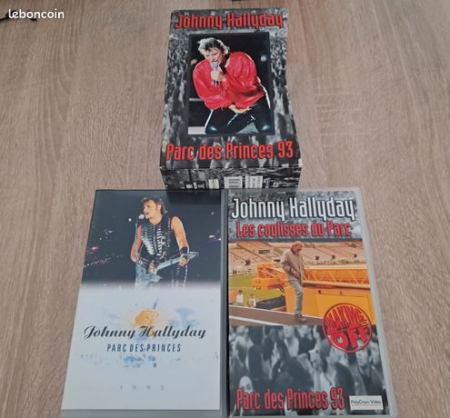 Coffret 2VHS Johnny Hallyday concert au parc des princes