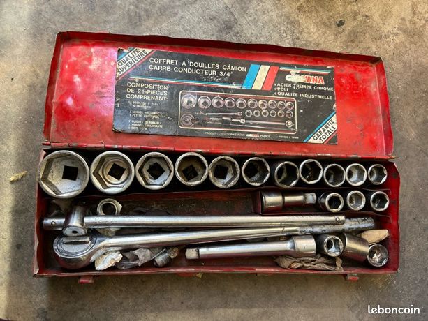 Coffret a douilles camion carre conducteur 3/4"