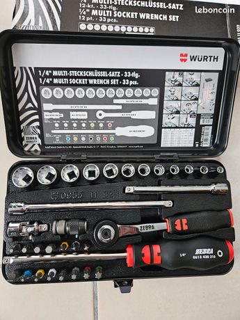 Coffret cliquet 1/4 Wurth douille 12 pans