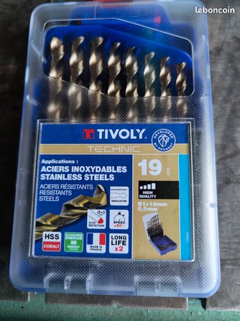Coffret de 19 forets métaux TIVOLY TECHNIC