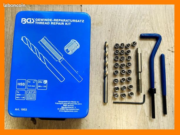 Coffret réparation de filet helicoil M6 6 mm avec FACTURE