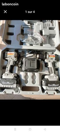 Coffret visseuse et visseuse à choc 36 v