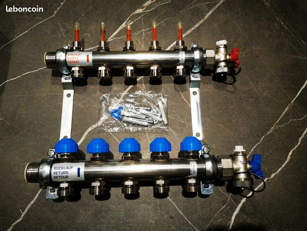 Collecteur plancher chauffant 5 départs Watts