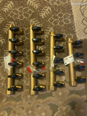 Collecteurs monobloc avec vannes