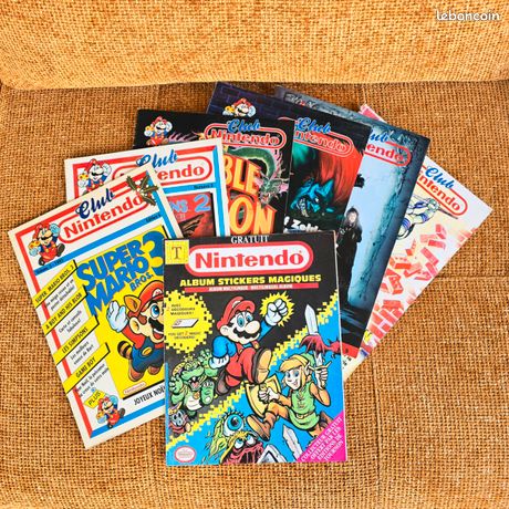 Collection Rétrogaming Rare Magazines Club Nintendo + Album Stickers Éditions Tournon