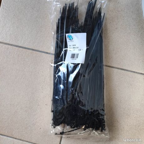 Colliers noir 290x3.6 mm / 500 pieces