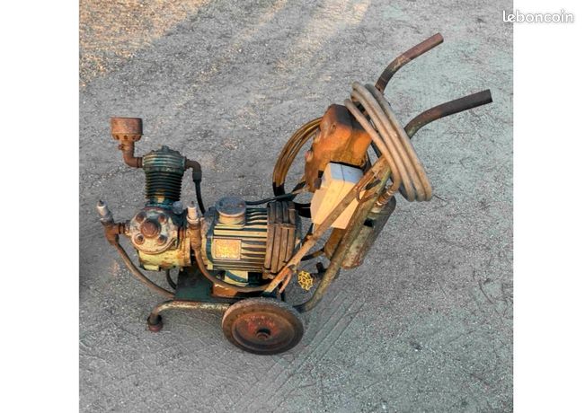 Compresseur bicylindre 380 v sur roues