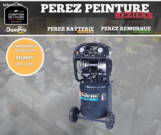 Compresseur silencieux 40l vertical