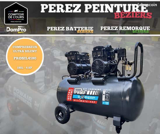 Co resseur 4 cylindres 180l 4hp
