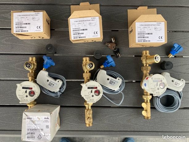 Compteur d’eau connecté complet avec vanne à clé
