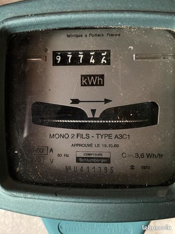 Compteur électrique mécanique A3C1 CdC en 20/60A