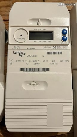 Compteur électrique triphasé Landis Gyr+