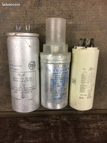 Condensateurs electrolytiques 16uf 230V à 450V