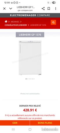 Congélateur liebherr