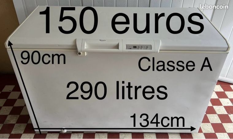 Congélateur coffre de 290 litres