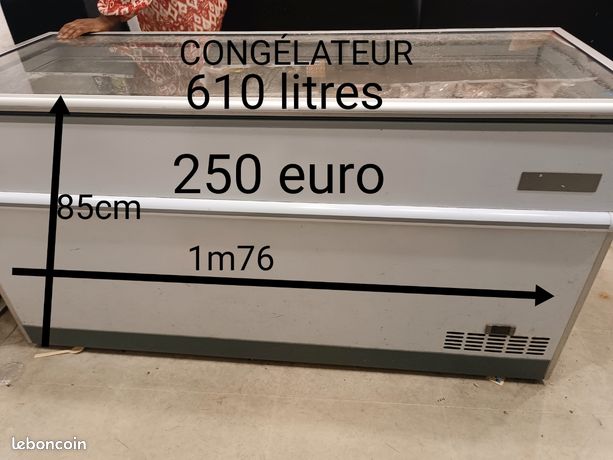 Congélateur coffre VITREE 610 litres vitrée professionnel très bonne état