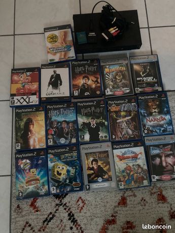 Console PlayStation 2 + 16 jeux + 2 cartes mémoire Excellent état