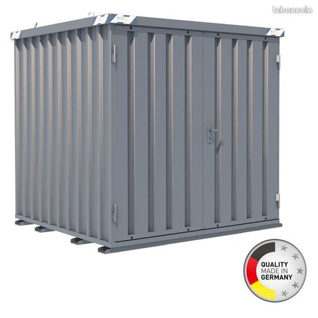 Container chantier Conteneur de stockage 2m Bungalow galvanisé démontable Made in Germany