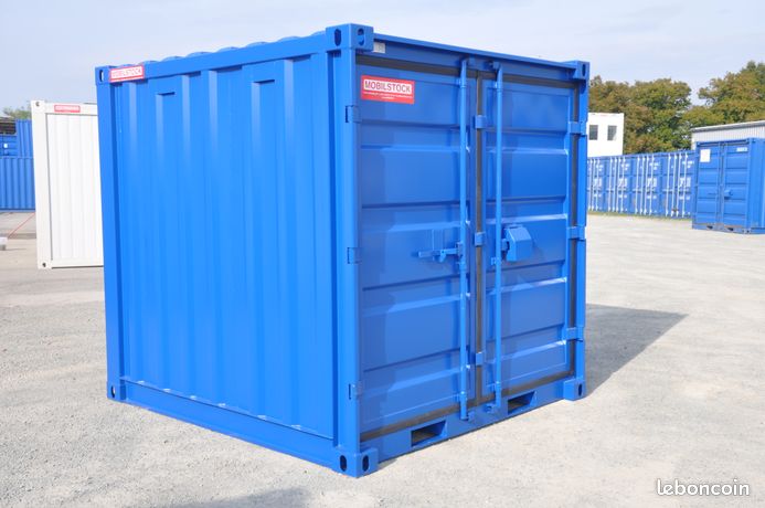 Conteneur stockage 8' neuf - plancher Acier