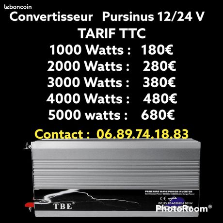 Convertisseur INVERTEUR 3000 WATTS/6000WC