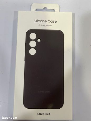 Coque en silicone pour Samsung Galaxy A35 5G Noir