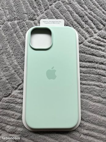 Coque iPhone 15 MagSafe vert menthe