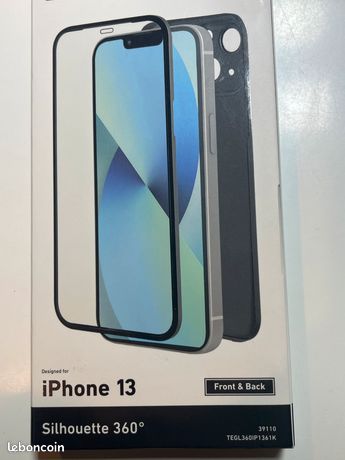 Coque noir Silhouette 360°pour iPhone 13