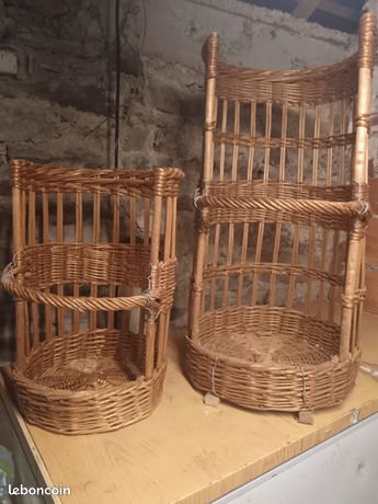 Corbeille à baguette en osier