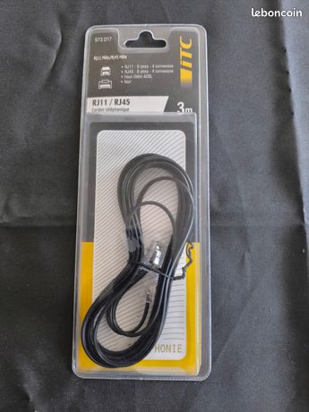 Cordon téléphonique rj11 / rj45 neuf