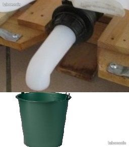 Coude de sortie pour cuve eau de pluies BEC évitez d'éclabousser avec débit coudé