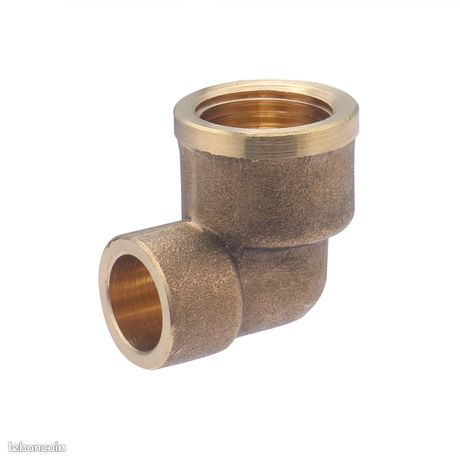 Coude Femelle à Visser Souder Laiton D.14 x F 15 x 21 Plomberie