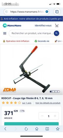 Coupe métal tiges filetées EDMA Rodcut
