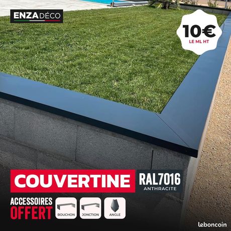 Couvertine muret moderne / GRIS / Blanc / Noir