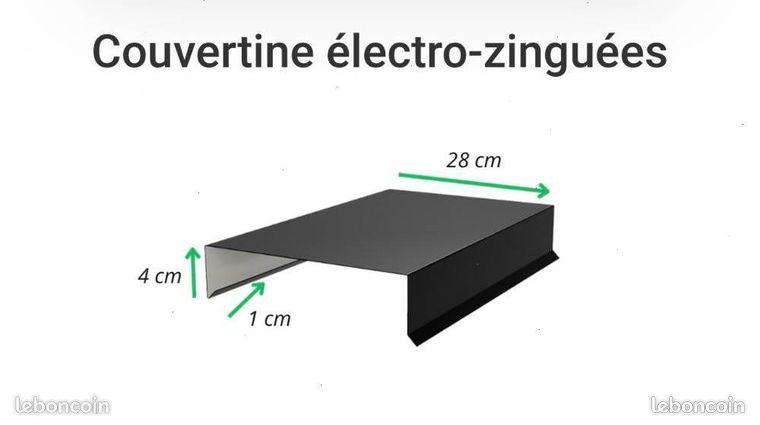 Couvertines plusieurs couleurs possible