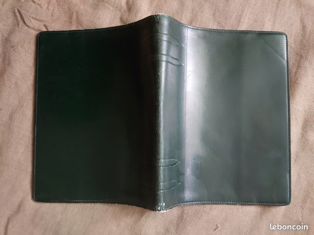 Couverture Protège-carnet ou agenda Cuir vert bouteille Le Tanneur