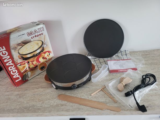 Crêpière Lagrange Maxi crêpes + 1 plaque 7 mini crêpes