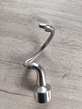 Crochet de pétrissage inox pour robot pâtissier KitchenAid