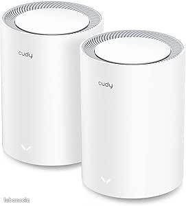 Cudy AX3000 Système De Maillage Wi-FI 6 25G WAN Backhaul Ethernet Idéal pour 1Gig+ Internet Wireguard OpenVPN Zerotier M3000 2-Pack M3000 2-Pack V2.0