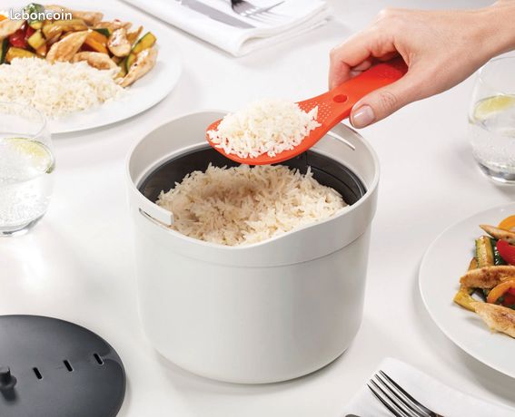 Cuiseur de Riz pour Micro-ondes en Blanc M-Cuisine